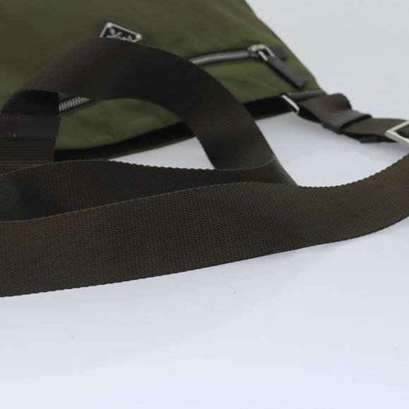 PRADA Shoulder Bag Nylon Khaki Silver Auth yk15095 - Picture 7 of 16